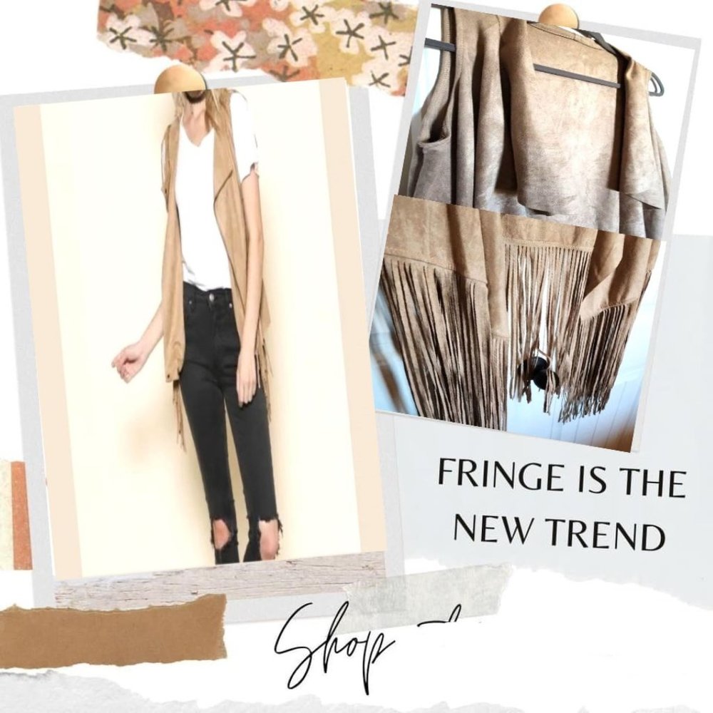 ✅🚨🆕🔴🌸S🌸A🌸L🌸E🌸❗️⭐🔴📢BULLY Textured FRINGE Open Front VEST🟢💸BUY NOW💸🟢 - Picture 5 of 16
